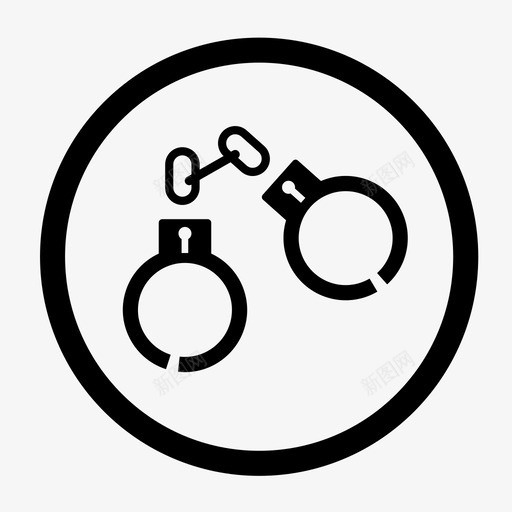 手铐犯罪监狱svg_新图网 https://ixintu.com 监狱 手铐 犯罪 监狱法 法律 囚犯 警察