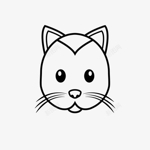 猫动物宝宝svg_新图网 https://ixintu.com 动物 宝宝 表情 符号 快乐
