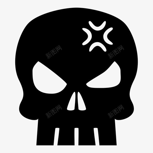 疯狂的骷髅愤怒死亡svg_新图网 https://ixintu.com 疯狂 骷髅 愤怒 死亡