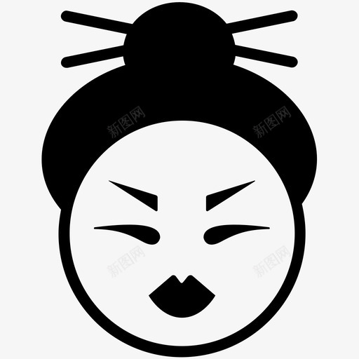 艺妓表情艺伎表情日本svg_新图网 https://ixintu.com 表情 艺妓 艺伎 日本 日语 女性