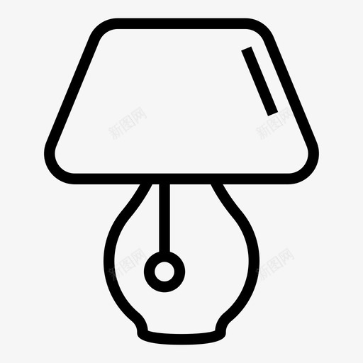台灯电器室内svg_新图网 https://ixintu.com 台灯 室内 电器 家具