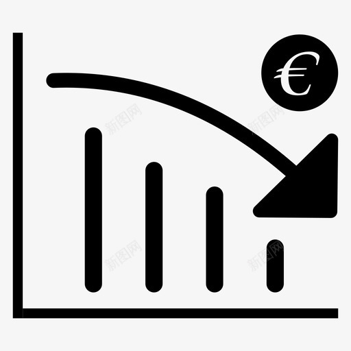 条形图回归欧元条形图减少svg_新图网 https://ixintu.com 条形图 回归 欧元 减少 货币 增长