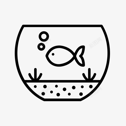 鱼缸水族馆海洋生物svg_新图网 https://ixintu.com 鱼缸 海洋生物 水族馆