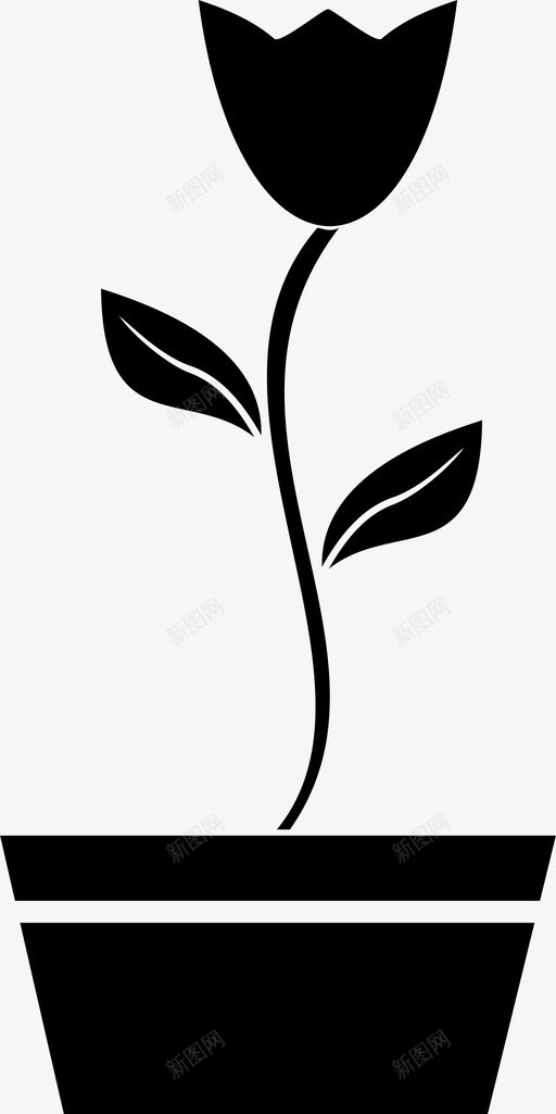 花花盆svg_新图网 https://ixintu.com 花花 盆花