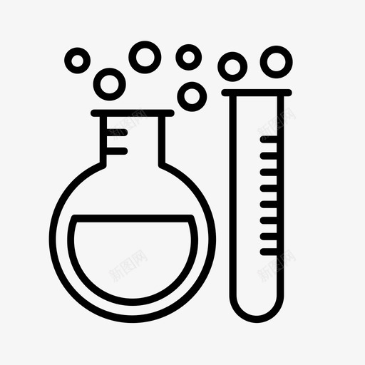 玻璃器皿化学实验室设备svg_新图网 https://ixintu.com 实验室 玻璃器皿 化学 化学实验 设备 科学 试管