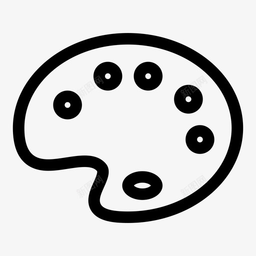 调色板画板绘画svg_新图网 https://ixintu.com 调色板 画板 绘画
