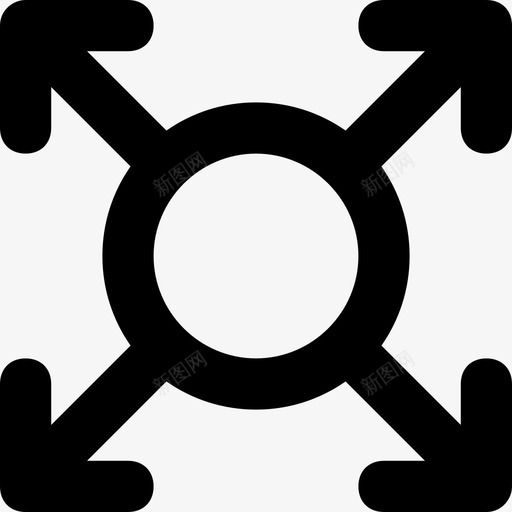 扩展箭头放大svg_新图网 https://ixintu.com 扩展 箭头 放大 调整 大小 银行 金融 材料 平滑 线图 图标