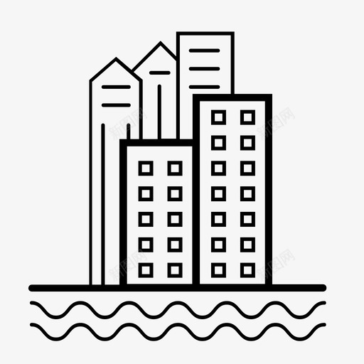 城市建筑湖泊河流svg_新图网 https://ixintu.com 城市 建筑 湖泊河 流水
