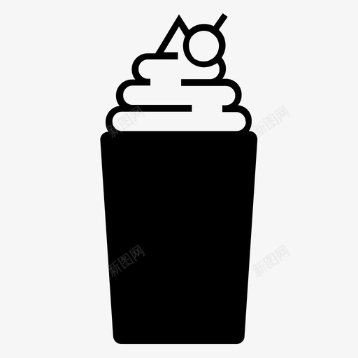 奶昔樱桃甜点svg_新图网 https://ixintu.com 甜点 奶昔 樱桃