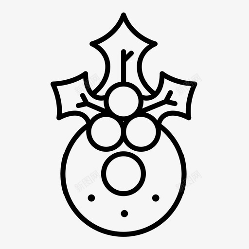 花环槲寄生圣诞套装6svg_新图网 https://ixintu.com 花环 寄生 圣诞 套装