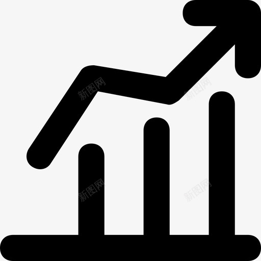 图形业务图业务增长svg_新图网 https://ixintu.com 业务 增长 线图 图形 图折 银行 金融 材料 平滑 图标
