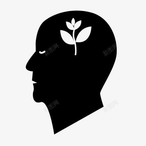头花头人的头svg_新图网 https://ixintu.com 花头 人的 头叶