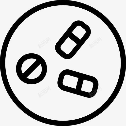 药品胶囊药房svg_新图网 https://ixintu.com 药品 胶囊 药房 药片 科技 平滑 线图 图标
