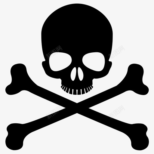 快乐罗杰交叉骨死亡svg_新图网 https://ixintu.com 快乐 罗杰 交叉 死亡 海盗 骷髅 有毒