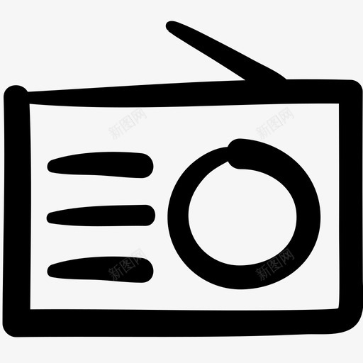 收音机涂鸦立体声svg_新图网 https://ixintu.com 涂鸦 收音机 立体声 晶体管 调谐器 音像 游戏