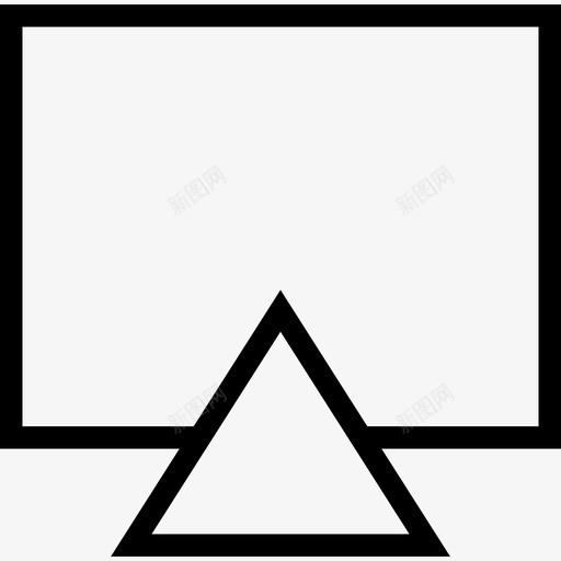 airplay电脑显示器svg_新图网 https://ixintu.com 显示器 电视 电脑 电视网 网络 用户界面 线图 图标