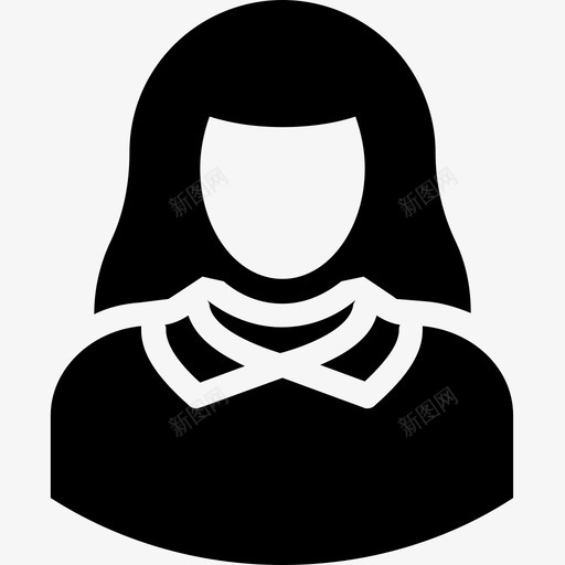 头像收银员女工svg_新图网 https://ixintu.com 头像 收银员 女工 女士 经理 一组 字形 图标