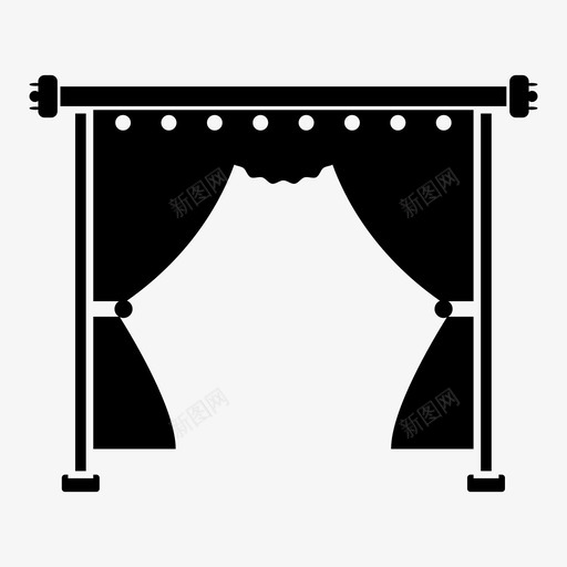 窗帘家起居室svg_新图网 https://ixintu.com 窗帘家 起居室 财产 客厅