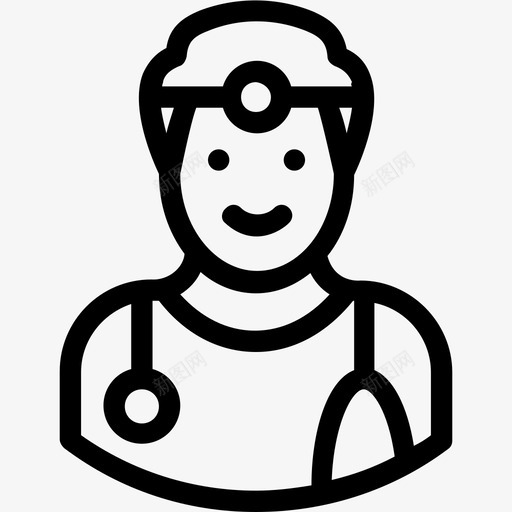头像医生内科医生svg_新图网 https://ixintu.com 医生 头像 外科 内科 听诊器 技师 线图 图标