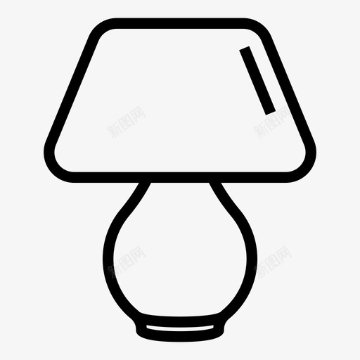 台灯电器室内svg_新图网 https://ixintu.com 台灯 室内 电器 家具