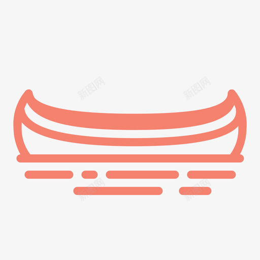 独木舟船划船svg_新图网 https://ixintu.com 独木舟 划船 野营 户外 坎普