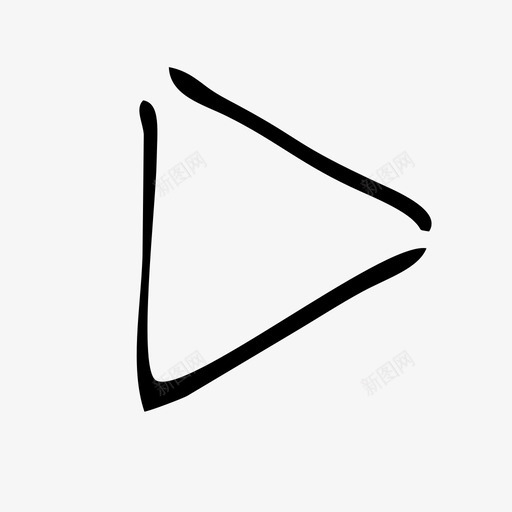 播放箭头向右箭头svg_新图网 https://ixintu.com 播放 箭头 向右 按钮 三角形 草图