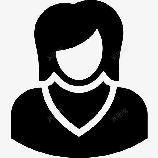 头像女头像字形图标集svg_新图网 https://ixintu.com 头像 女女女 字形 图标