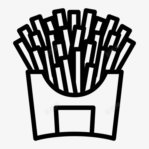 薯条快餐垃圾食品svg_新图网 https://ixintu.com 薯条 快餐 垃圾 食品 零食