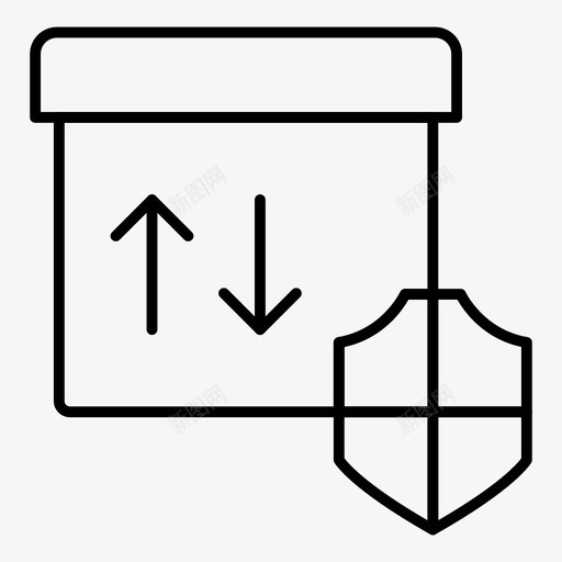 盒子礼品包裹svg_新图网 https://ixintu.com 盒子 礼品 包裹 保护 安全 物流配送 细线 图标