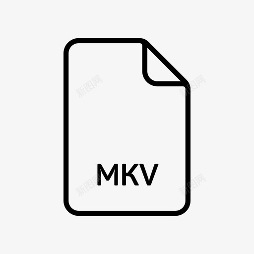 mkv扩展名文件svg_新图网 https://ixintu.com 文件 类型 扩展名 电影 视频