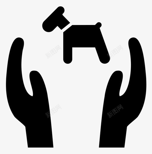 照顾狗崇拜手svg_新图网 https://ixintu.com 照顾 崇拜 宠物
