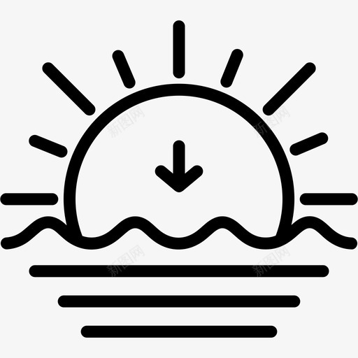 日落黄昏地平线svg_新图网 https://ixintu.com 日落 黄昏 地平线 天气