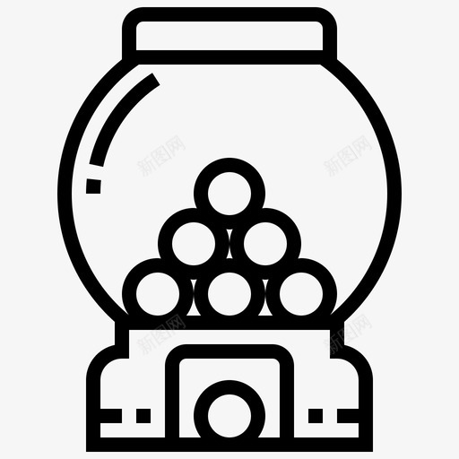 口香糖机糖果甜点svg_新图网 https://ixintu.com 甜点 口香糖机 糖果 食品