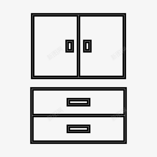 厨房橱柜家具svg_新图网 https://ixintu.com 家具 厨房 橱柜 房屋 室内 厨房设备