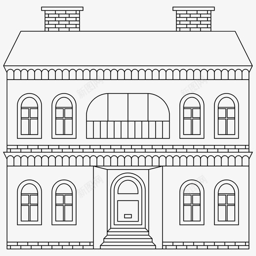 物业建筑物房屋svg_新图网 https://ixintu.com 物业 建筑物 房屋 房地产 别墅