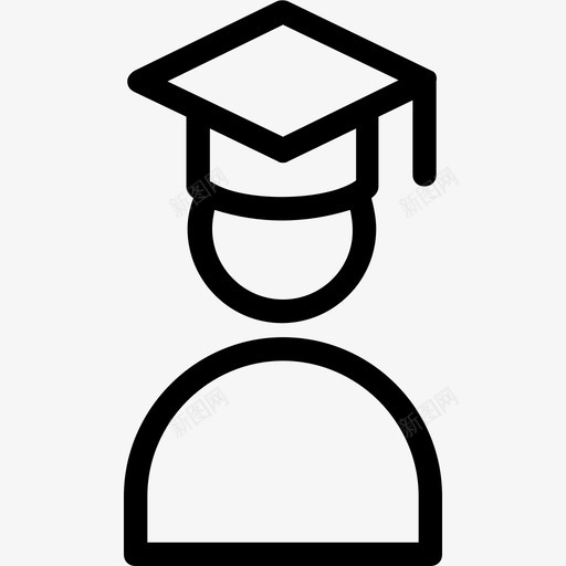 摩托纸板头像毕业生svg_新图网 https://ixintu.com 学生 摩托 纸板 头像 毕业生 学者 学校 教育 平滑 线图 图标