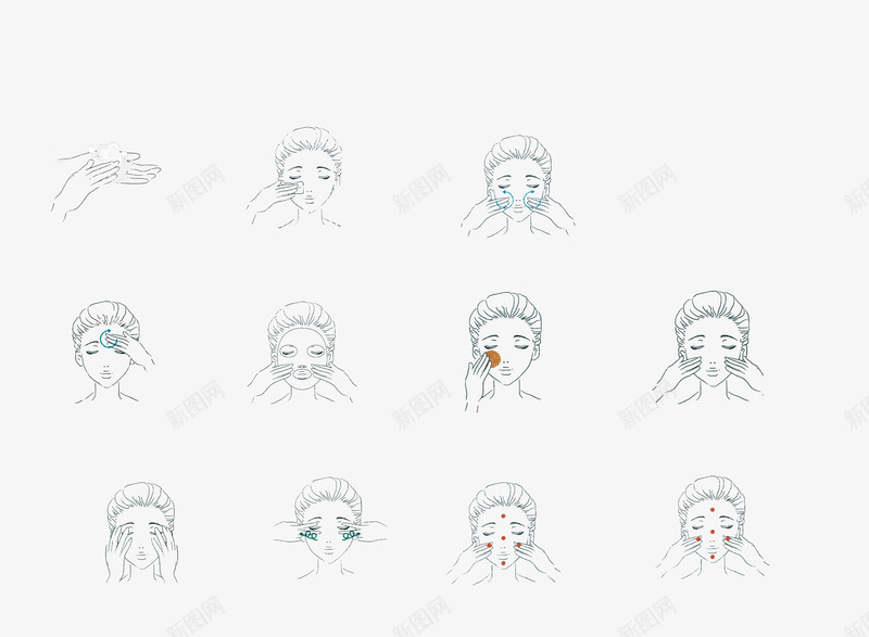 护肤步骤png免抠素材_新图网 https://ixintu.com 护肤 步骤