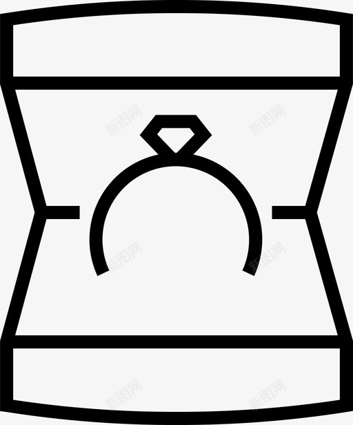 戒指盒钻戒珠宝svg_新图网 https://ixintu.com 戒指 钻戒 珠宝 婚礼