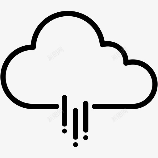 雨云风月多云天气svg_新图网 https://ixintu.com 雨云 风月 天气 多云