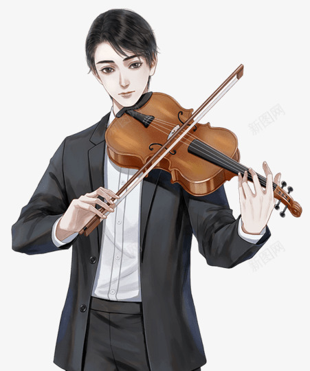 小提琴家0000普通png免抠素材_新图网 https://ixintu.com 小提 小提琴 琴家 普通
