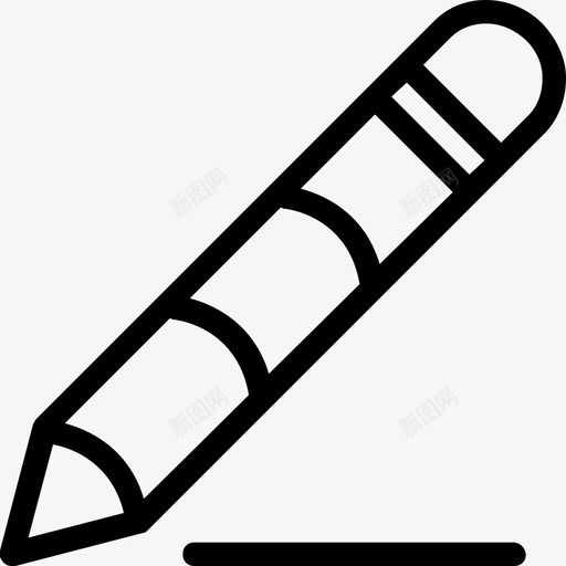 铅笔蜡笔绘画svg_新图网 https://ixintu.com 铅笔 蜡笔 绘画 文具 书写 学校 教育 平滑 线图 图标