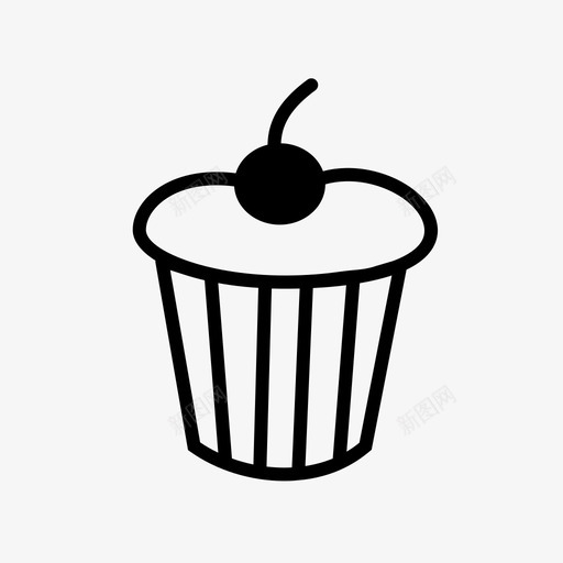 纸杯蛋糕杯子蛋糕食物svg_新图网 https://ixintu.com 蛋糕 纸杯 杯子 食物