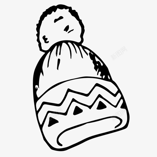 帽子头饰素描svg_新图网 https://ixintu.com 帽子 头饰 素描 冬季 手绘