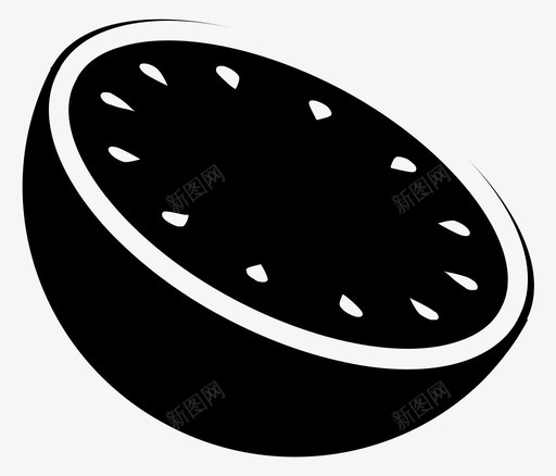 西瓜水果一半svg_新图网 https://ixintu.com 西瓜 水果 一半