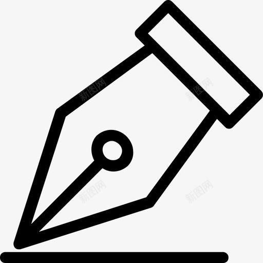 笔钢笔书写svg_新图网 https://ixintu.com 钢笔 书写 工具 学校 教育 平滑 线图 图标