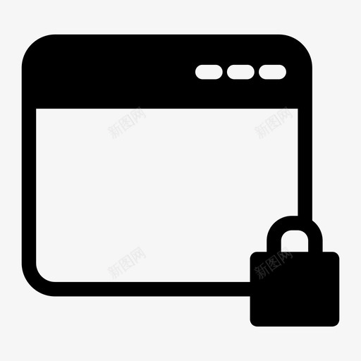 浏览器锁定通知网站svg_新图网 https://ixintu.com 浏览器 锁定 网站 通知