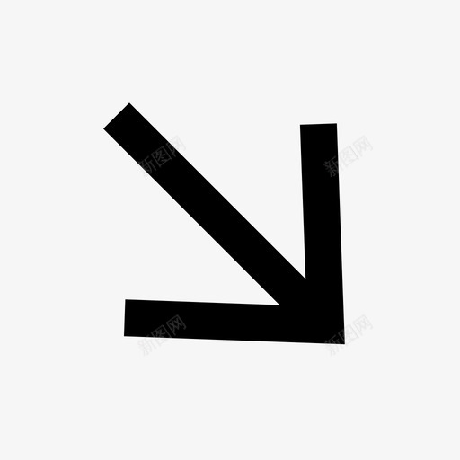 右下箭头简单箭头svg_新图网 https://ixintu.com 右下 箭头 简单
