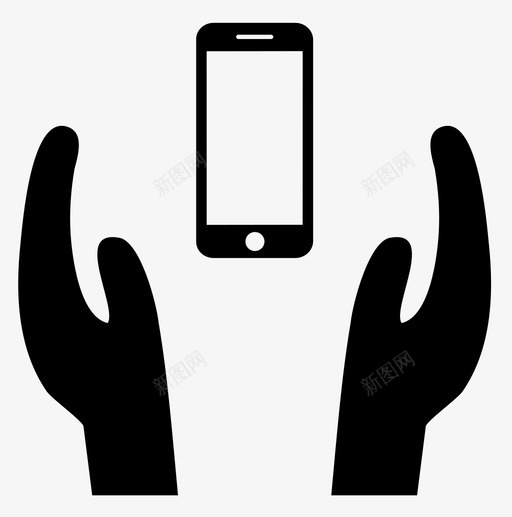电话关怀崇拜双手svg_新图网 https://ixintu.com 电话 关怀 崇拜 双手