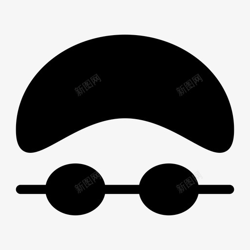 游泳帽子游戏svg_新图网 https://ixintu.com 游戏 游泳 游泳帽 帽子 眼镜 运动 字形 图标