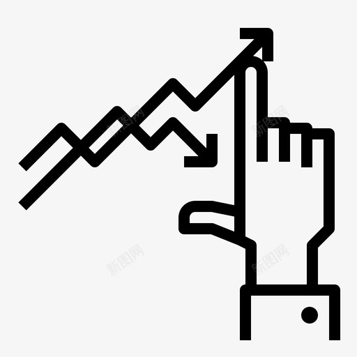 图表成长手svg_新图网 https://ixintu.com 图表 成长 增加 成功